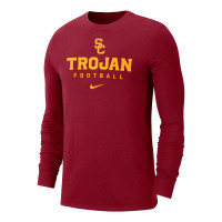 USC Trojans Men's Nike Cardinal Football Dri-FIT Team Issue Long Sleeve T-Shirt